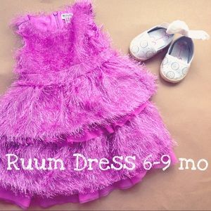 Shaggy purple Ruum brand Dress with tulle underlay
